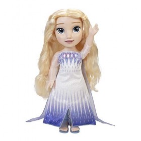Disney Poupée Elsa La Reine des Neiges 2 Magic in Motion - avec Une Robe Lumineuse et des Cheveux Longs pour Plus de Jeu