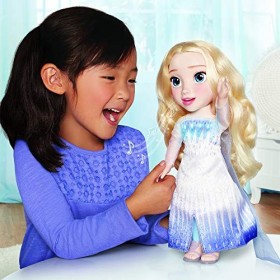 Disney Poupée Elsa La Reine des Neiges 2 Magic in Motion - avec Une Robe Lumineuse et des Cheveux Longs pour Plus de Jeu