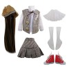 Set of Fashion Clothes Wigs Shoes Socks Accessories Full Set for 1/3 21-23inch 60cm BJD Dolls Blanche 