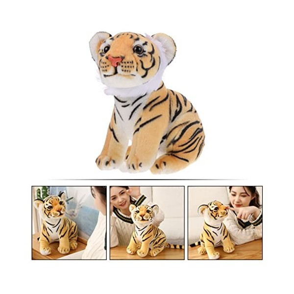 Toyvian 2 Pièces Poupée De Tigre De Simulation Jouet Figurine Peluche Mignon Jouet De Couchage pour Bébé Tigres en Peluche Ca