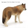 Zerodis Loup Miniature Figurine Animal Sauvage Jouet Animaux Modèle Jouet Simulation Collection Ornements pour La Maison Acce