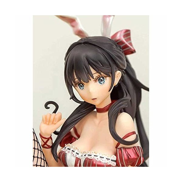 POMONO Figurine Ecchi Chris Sarah 1/8 Bunny Ver. Résille Cuisse Haute Bas Assis Posture Mignon poupée modèle décor Bande dess