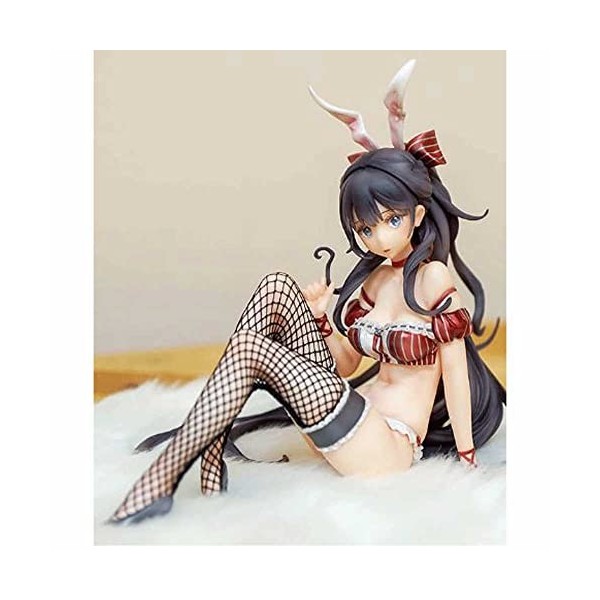 POMONO Figurine Ecchi Chris Sarah 1/8 Bunny Ver. Résille Cuisse Haute Bas Assis Posture Mignon poupée modèle décor Bande dess