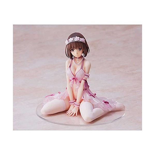 POMONO Figurine Ecchi Kato Megumi 1/7 Lingerie Ver. Maillot de Bain Pyjama VER. Posture Assise modèle de poupée Mignon décor 