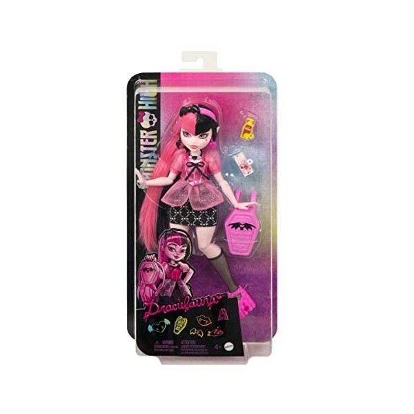 Monster High 2022 Day Out - MTHKY71 - Poupée articulée 25cm - Personnage Draculaura