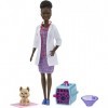 Barbie Pet Vet Playset with Brunette Doll 12-in , Role-Play Clothing & Accessories: Cone, Pad, Pet Crate, Puppy Figure, Grea