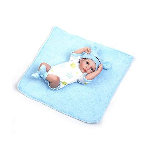 Mini 10 Pouces 26 Cm Réaliste Reborn Bébé Poupées en Silicone Souple Réaliste Nouveau-Né Bébé Poupées Look Réel Bébé Renaître