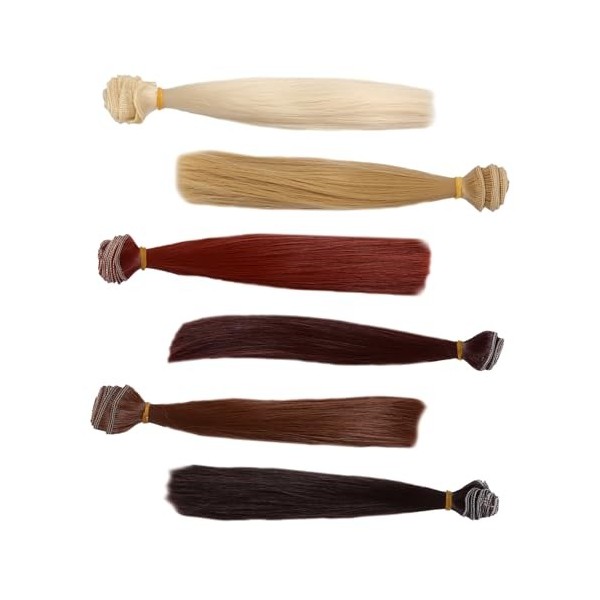 COHEALI 24 Pcs Poupée Perruque Cheveux Raides Perruque Perruque Bjd Poupées Poupée avec des Cheveux Poupée Cheveux Perruques 