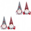 Abaodam 4 Pcs Poupée sans Visage Enfants Décor Décor De Noël Bureau Topper GNOME Poupée Suédoise GNOME Ornement Nordique GNOM