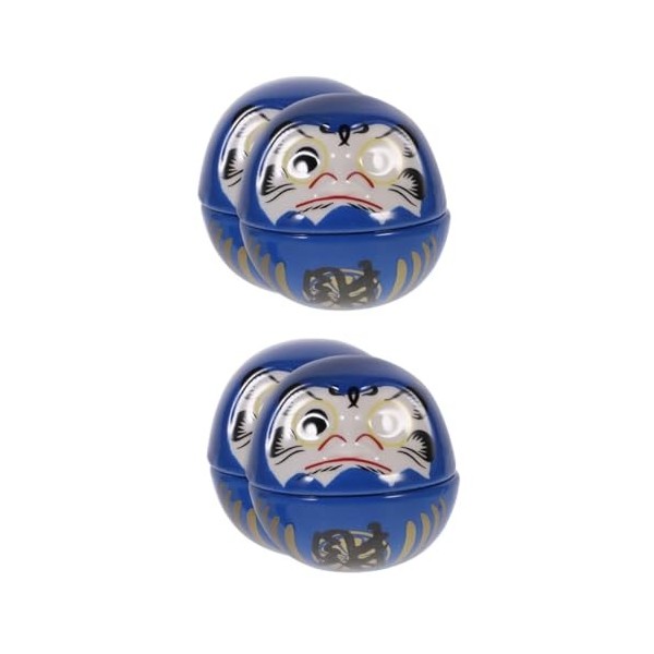 SAFIGLE 4 Pcs Dharma Tumbler Ensemble De Jeu Intérieur Décorations De Tableau De Bord De Voiture Micro Jouets Ochoko Daruma P