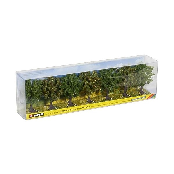 Noch - 25090 - Modélisme Ferroviaire - Arbres Fruitiers - Vert - 8 Cm - 7 Pièces