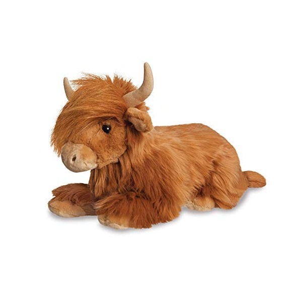 Aurora World Aurora, 61362, Luxe Boutique, Bruce Highland Vache, 41 cm, Peluche. Marron