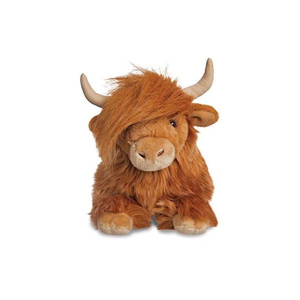 Aurora World Aurora, 61362, Luxe Boutique, Bruce Highland Vache, 41 cm, Peluche. Marron