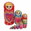 UTOQIA Poupée Russe Poupée Gigogne Poupées Gigognes 10 Pièces Matryoshka Bois Fille Jouet Empilable Poupée Matryoshka Poupées