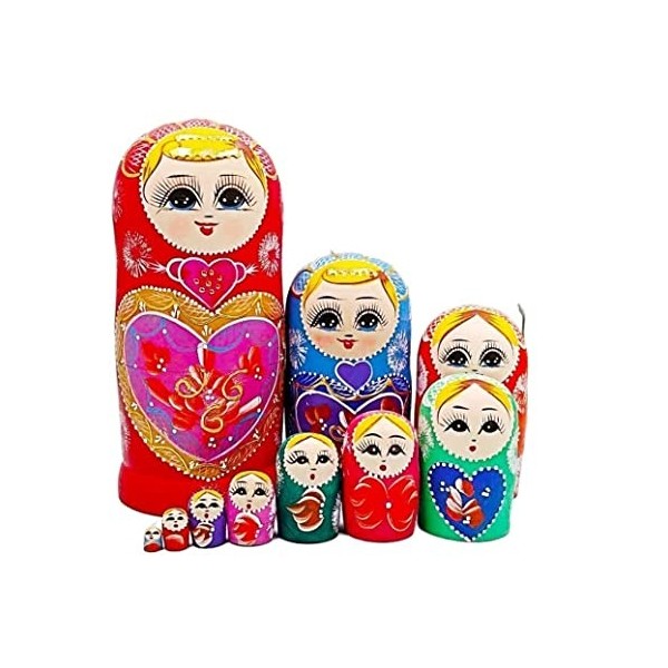 UTOQIA Poupée Russe Poupée Gigogne Poupées Matryoshka Russes Poupées Gigognes Créatives en Bois Cadeau Poupées Russes Caracté