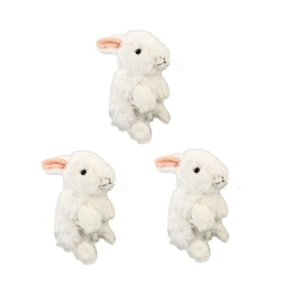 Amosfun 3 Pièces en Peluche Lapin Animaux en Peluche Poupée Lapin De Pâques Cadeaux Lapin Poupée Jouet Animaux en Peluche pou