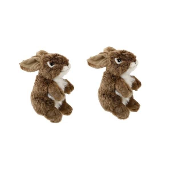 Amosfun 3 Pièces en Peluche Lapin Animaux en Peluche Poupée Lapin De Pâques Cadeaux Lapin Poupée Jouet Animaux en Peluche pou