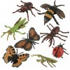 Zerodis 8pcs Modèle Insecte Jouet Simulation Miniatures Animaux Sauvages Collection Insecte Ornements Cadeau Noel Anniversair