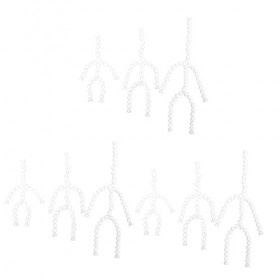 SEWACC 18 Pièces Poupée Squelette Silencieux Jouet pour Filles Cadres en Plastique Mini Accessoires Cadre De Poupée Mobile Sq