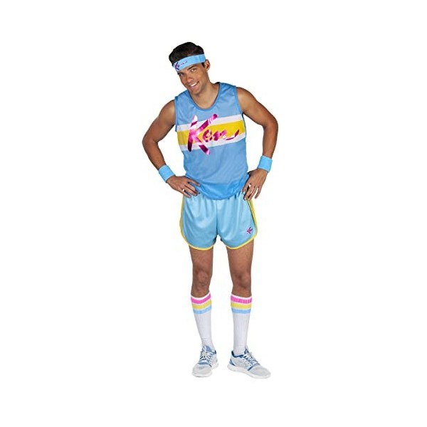 Rubies Costume Co. 301508-XL, Ken sportif pour homme, T-shirt, pantalon, calzetins, bracelets et bandeau, officiel Mattel, No