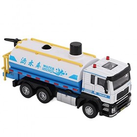 Modèle de Camion-citerne à Eau 1/50, Alliage Daluminium, Jet deau Rotatif, Son, LED, Jouets de Camion Darrosage de Jet de
