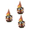 Gadpiparty 3 Pcs Poupée De Tournesol Action De Grâces Scandinave Tomte Figurines De GNOME Suédois Figurine De Poupée Naine Dé