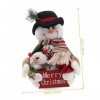 Abaodam 2 Pièces en Peluche Bonhomme De Neige Figurine Vacances Poupée Poupée De Noël Figurine Bonhomme De Neige Ornement en 