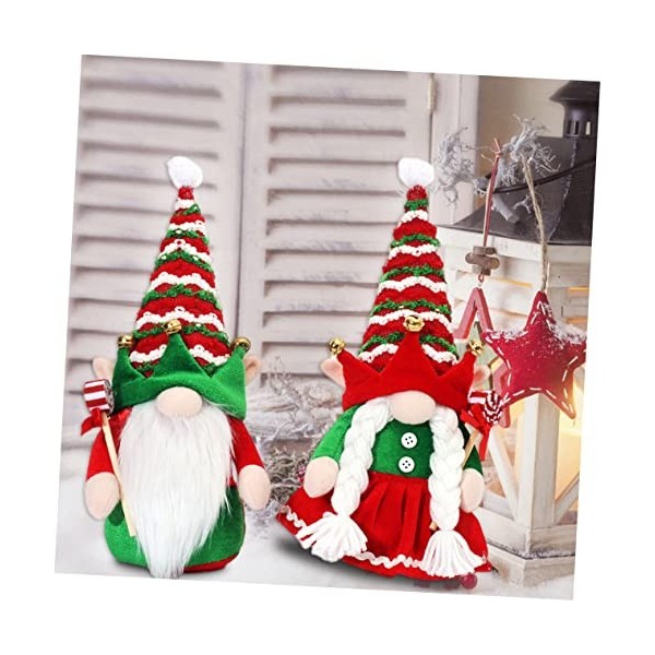 Didiseaon 4 Pièces Poupée Elfe Adorable Décor De GNOME Gnomes Tomte Suédois Ornement De Poupée De Noël Poupées De GNOME De No