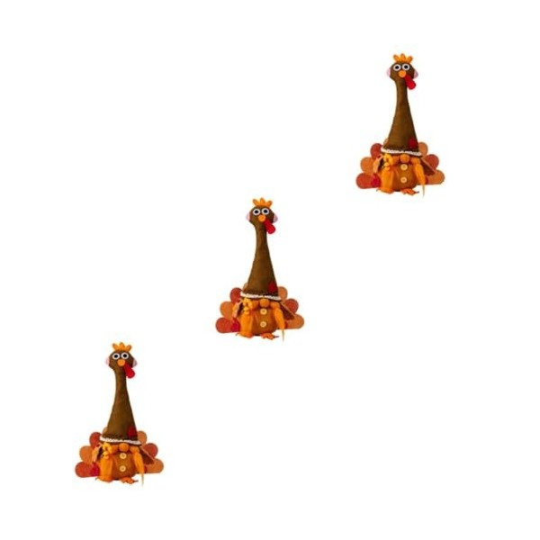 Amosfun 4 Pièces Dinde Naine Décorations dautomne Décor De Bureau Décor dautomne Poupée GNOME De Bureau Poupée GNOME Récolt