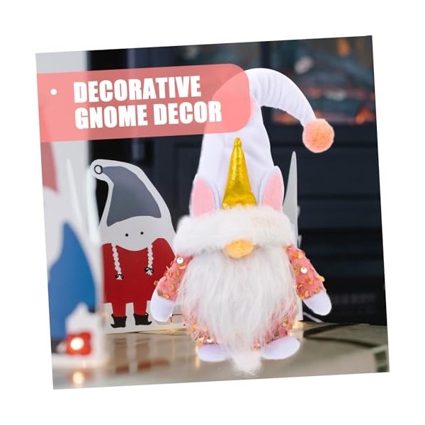 ABOOFAN 3 Pièces Licorne Rudolph Fenêtre GNOME Poupée GNOME Poupée Décor De Printemps Saint Valentin Gnomes Poupée GNOME Déco