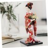 Abaodam Poupée Kimono Ornements De Poupée Geisha Statue De Poupée De Style Souvenirs Figure De Geisha Asiatique Kimono Noir H