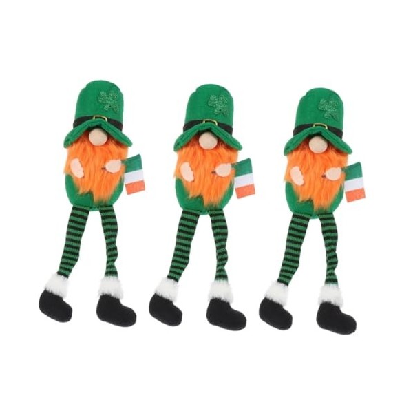 Garneck 3 Pièces Chapeau Longues Jambes Poupée Gnomes Ornements Cadeaux De La Saint-Patrick St Décorations pour La Maison De 