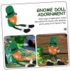 Garneck 3 Pièces Chapeau Longues Jambes Poupée Gnomes Ornements Cadeaux De La Saint-Patrick St Décorations pour La Maison De 