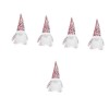 HOMSFOU 5 Pièces Poupée sans Visage Décorations De Noël du Père Noël Éclairer Les Gnomes Figurine De Poupée en Peluche De Noë