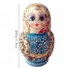 VONGAZ Poupée Russe Poupées Gigogne Poupee Russes Nesting Dolls Set 10 pcs,Nesting Doll in Russia Traditional Clothes，Wooden 