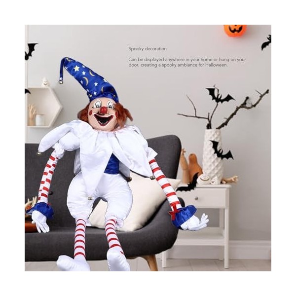 Poupée en Peluche Clown Effrayant, 100 Cm de Long, Décoration dhalloween, de Noël, Effrayante et étrange, Poupée en Peluche 