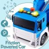 HYAKIDS Camion de Remorquage ou Grue Camion avec Voiture de Police, 1:12 Grand Véhicules de Construction avec Son et Lumière 