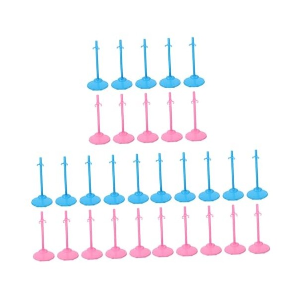 ibasenice 40 Pcs Poupée Stand Stands pour LAffichage Poupée Accessoires Figurine Présentoir Figurines Stand Poupée Présentoi