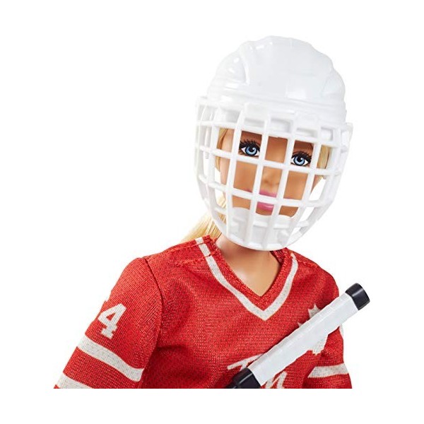 Tim Hortons Barbie Doll 12-inch Curvy Collectible Barbie Doll Wearing Hockey Uniform, with Doll Stand and Certificate of Au