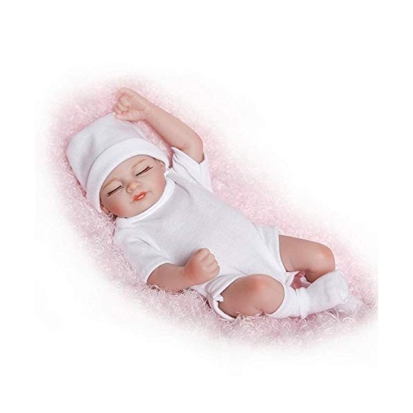Baryuu Reborn Poupée Bébé Silicone Bébé Reborn-26cm-blanc