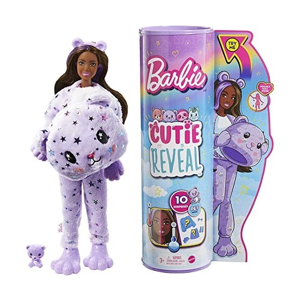 Barbie Cutie Reveal, Assortiment de Fantasia, Poupée pour filles à partir de 3 ans