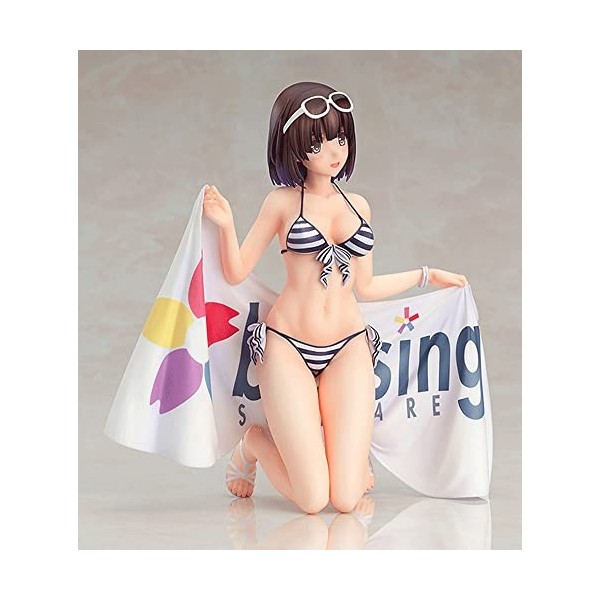 SOPTEC Figure ECCHI - Maillot de Bain Megumi Kato Ver. 1/7- Statue dAnime/Adulte Jolie Fille/Modèle de Collection/Modèle de 