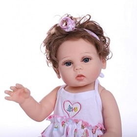 ZIYIUI Reborn Doll 19 Pouces 48 cm Réaliste Bebe Reborn Girl Fait à la Main Full Body Silicone Vinyl Reborn Baby Doll Nouveau
