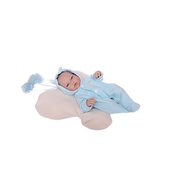 Poupées Guca - Poupée de Naissance Jaime Pyjama Bleu avec nœud Papillon en Jeu. 36 cm, Multicolore 922 