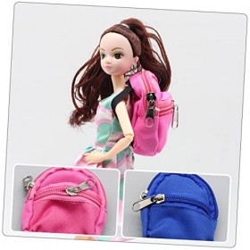 ibasenice 12 Pcs Sac DÉcole De Simulation Toile Mini Sac À Mini Portefeuille Mini Sac À pour Les Filles Poupée Accessoires S