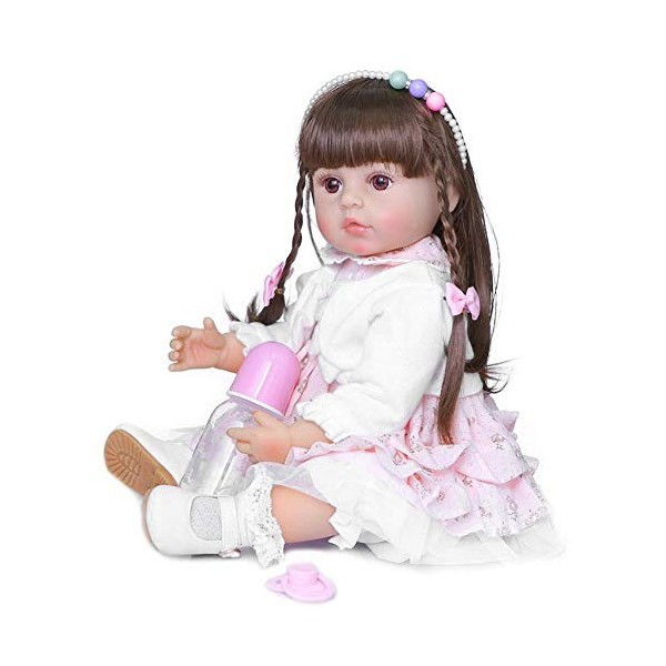 Poupée Infantile Super Mignonne, poupée de bébé de Silicone de Corps Entier de 55cm, Cadeau imperméable pour Le Jouet denfan