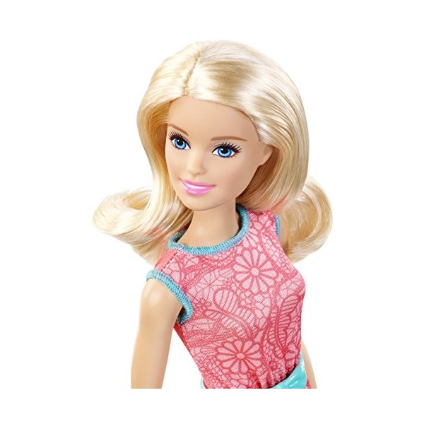 Barbie Mattel Year 2015 Friends Series 12 inch Doll DGX62 in Pink Dress with Blue Belt and Pink Heart Accessory