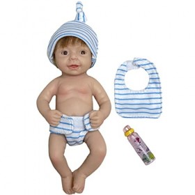ZCSXK Mini bébé en Silicone | poupée Doux 6 Pouces | Poupées bébé avec vêtements et Accessoires dalimentation, Cadeau danni