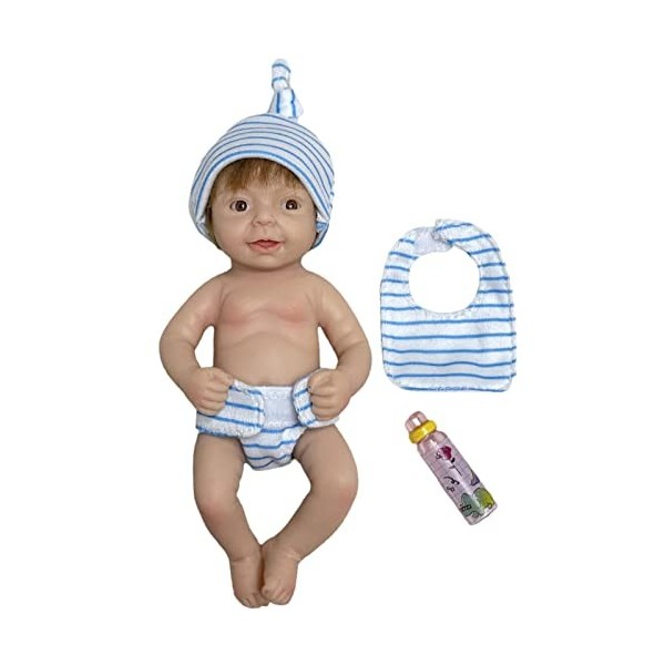 ZCSXK Mini bébé en Silicone | poupée Doux 6 Pouces | Poupées bébé avec vêtements et Accessoires dalimentation, Cadeau danni