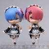 QDLONG Re: Zero REM/Ram Q Version Loli Maid Style Anime Figure Cute Girl Adult Anime Action Figure Cartoon Modèle/Statue Poup